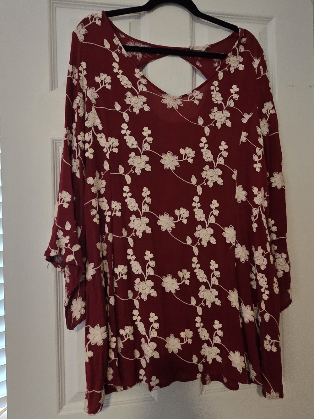 Altar'd State Burgundy Floral Boho Dress